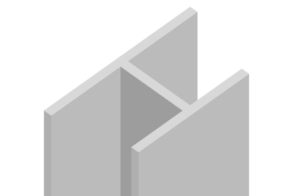 PVC Wit Verbindings-profiel(2.6)27x 3x1 per meter