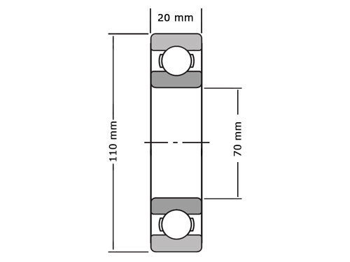 6014 2RS Groefkogellager FAG