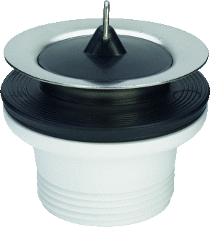 Afbeelding voor Afvoerplug+stop chroom 1.1/2