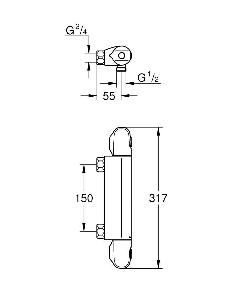 Grohe douchemengkraan therm/15