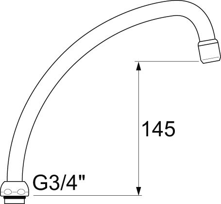 Afbeelding voor Venlo bovenuitloop 3/4-200+p