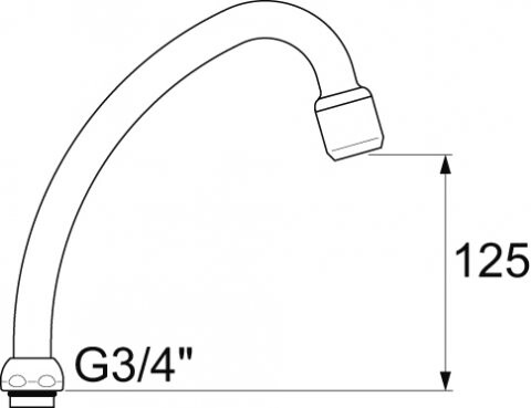 Afbeelding voor Venlo bovenuitloop 3/4-130+p
