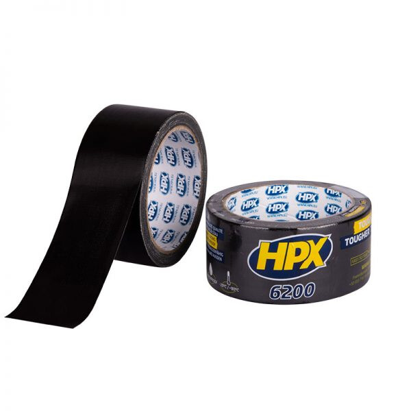 Tape duct Pantsertape 6200 zwart 48mmx50mtr