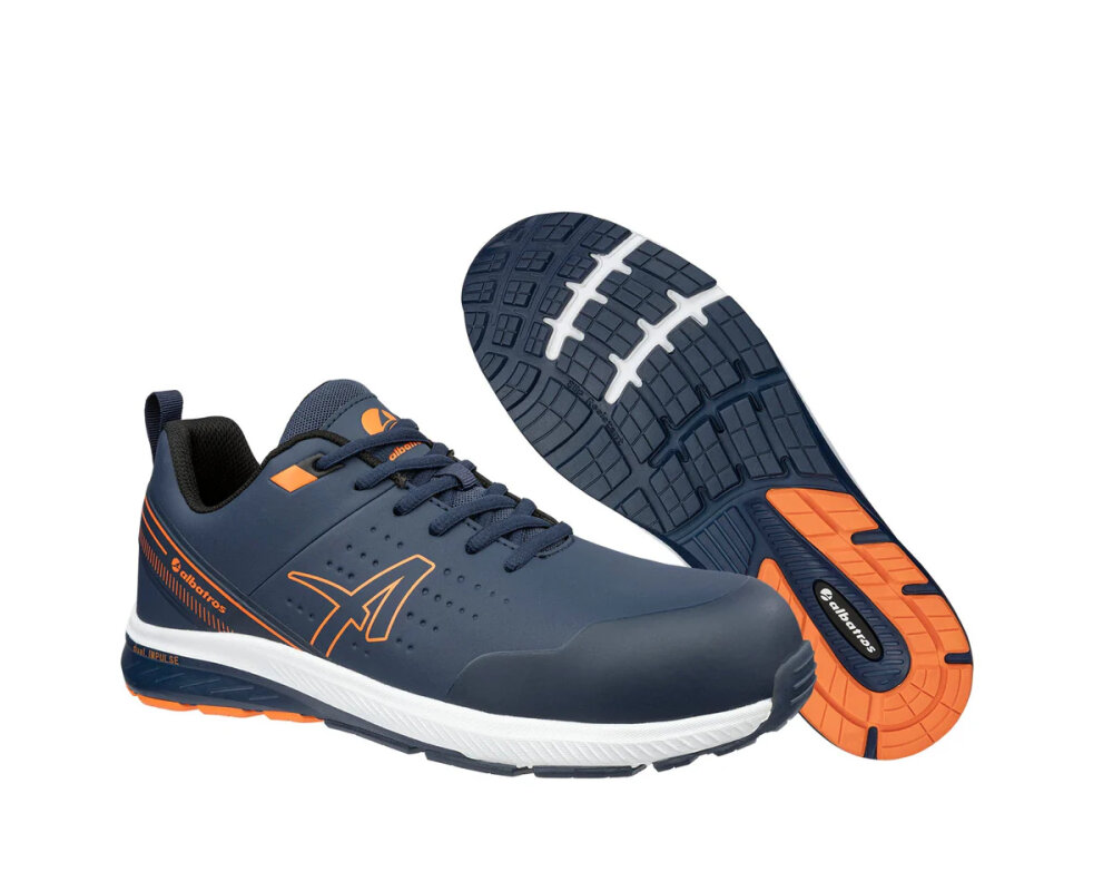 Schoen Vigor 2 impulse laag S3S ESD - blauw/oranje 39