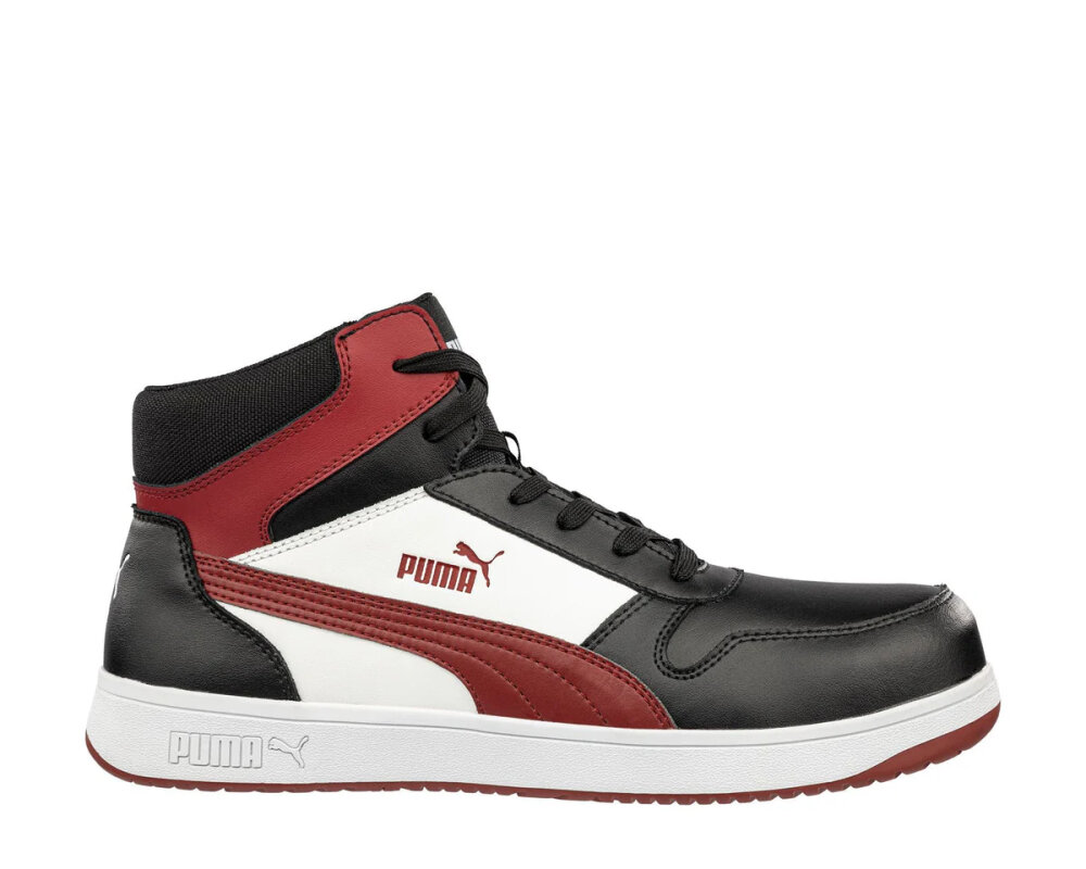 Schoen Frontcourt hoog S3L - zwart/wit/rood 47
