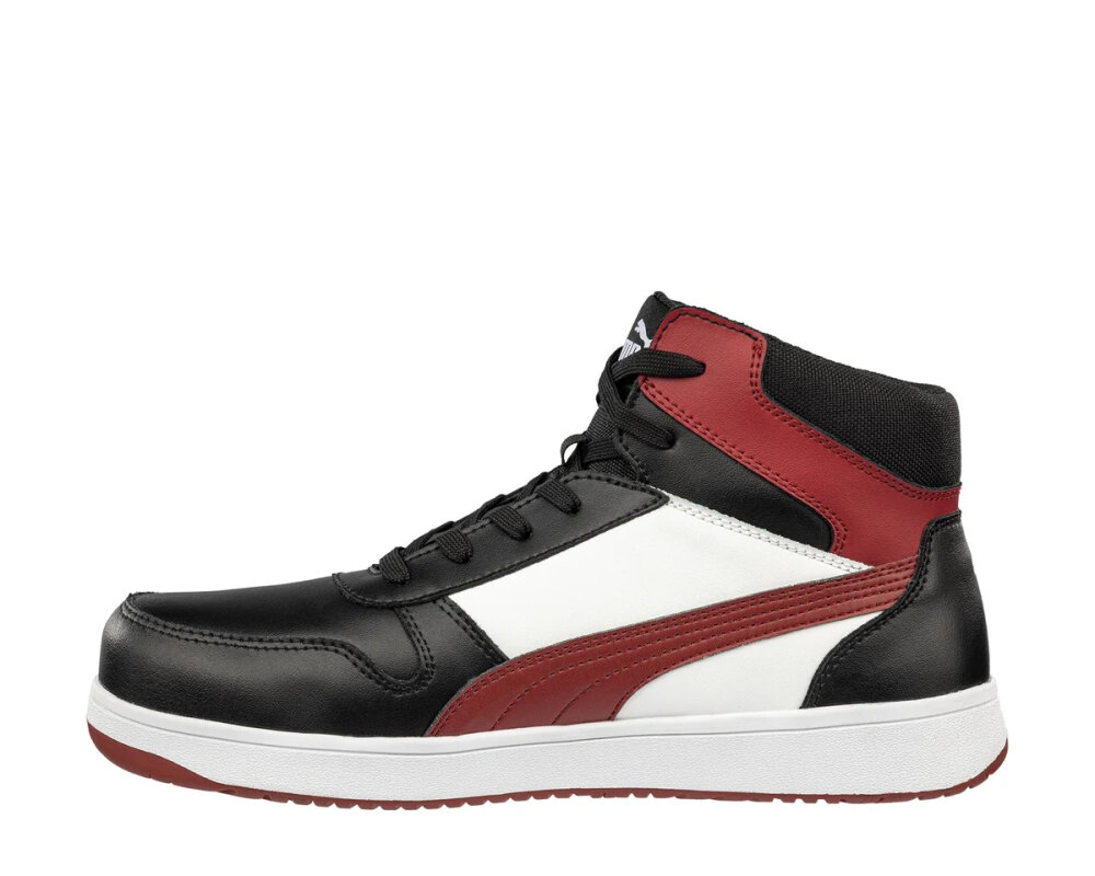 Schoen Frontcourt hoog S3L - zwart/wit/rood 47