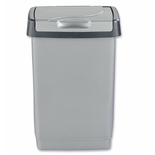 Afvalbak kunststof grijs 50ltr