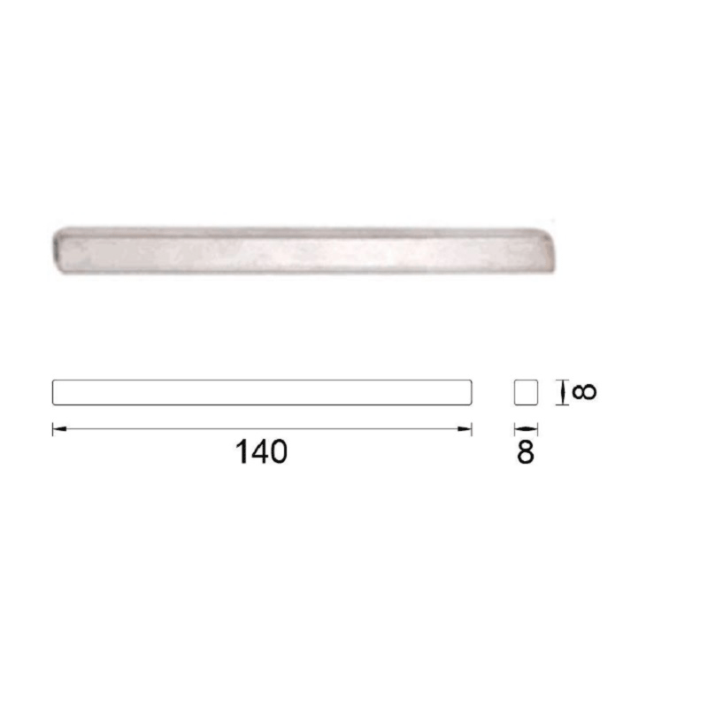 Bevestigingsset+wisselstift smal kr/kr 76-84mm (deurdikte 80mm)