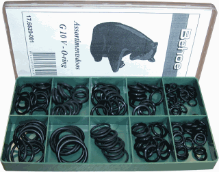 Afbeelding voor Assortiment O-ringen sanitair 110-delig