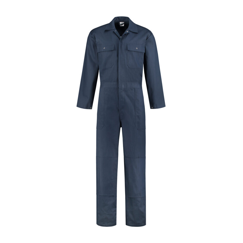 Overall 100% katoen drukknoop navy 58