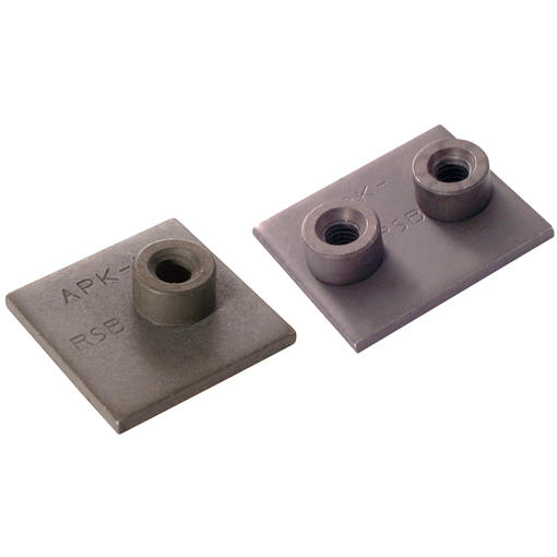 Afbeelding voor Lasplaat staal 2-boutgat a1