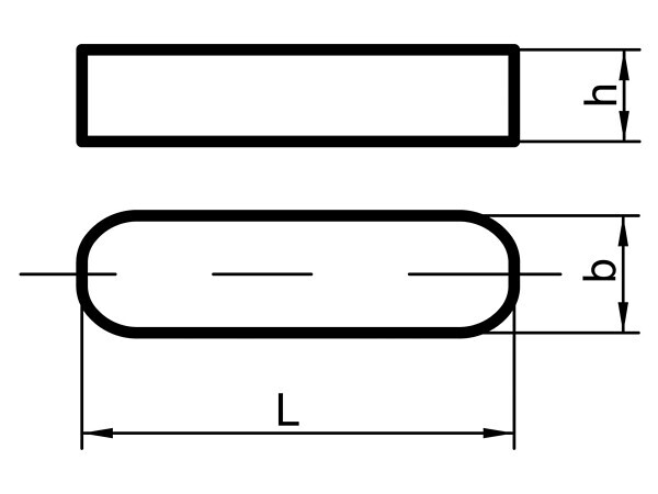 Inlegspie din 6885a 8x7x30mm