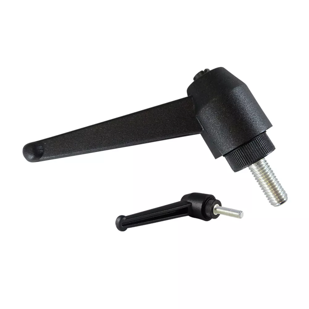 Klemhefboom 83x 19/28 M10x50 uitwendige draad zwart PA verstelbare handgreep