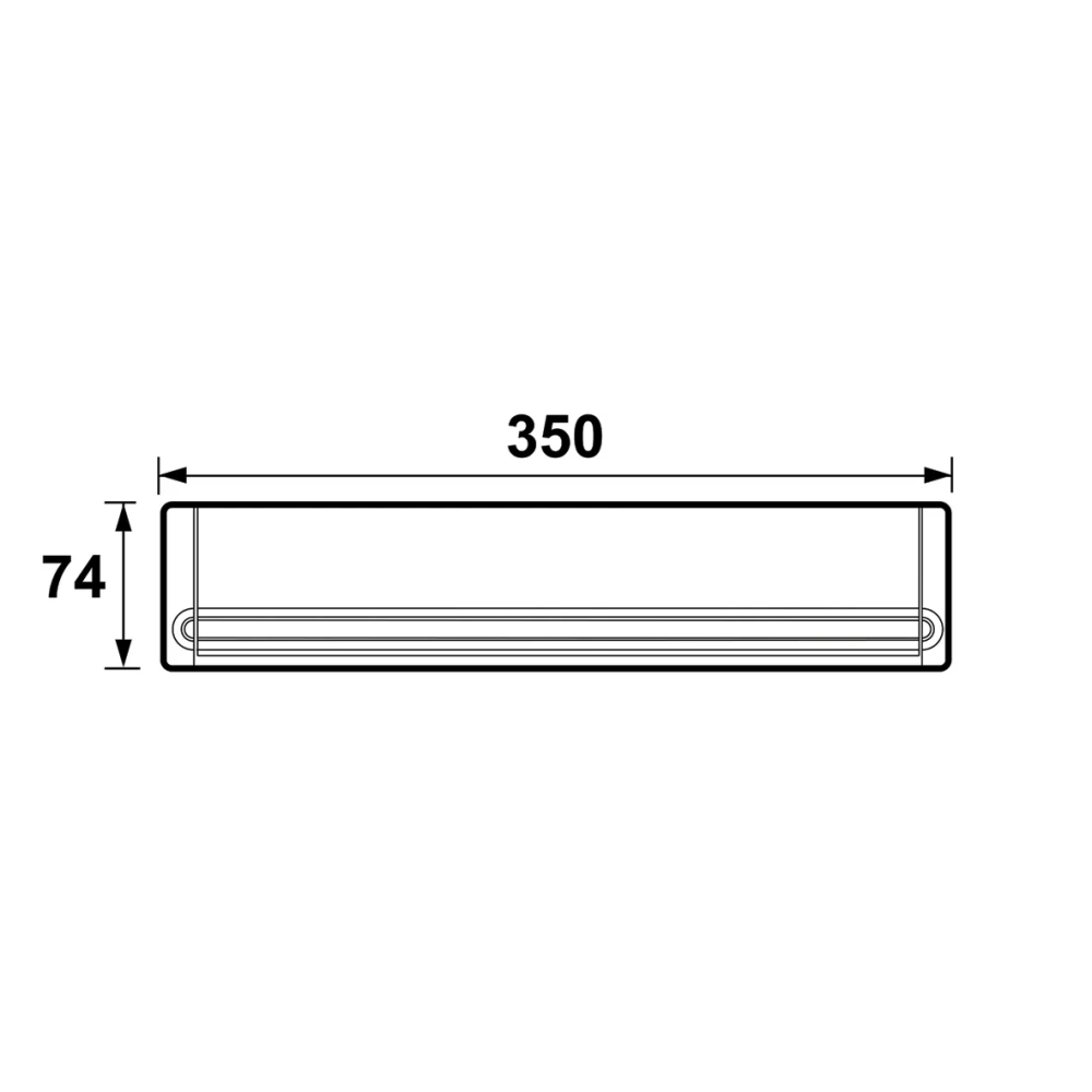 Briefplaat ptt 350x74mm F1